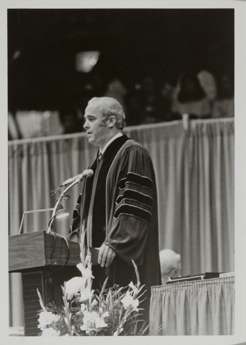 William D. Forsyth, Jr. addressing the audience at the graduation ceremony