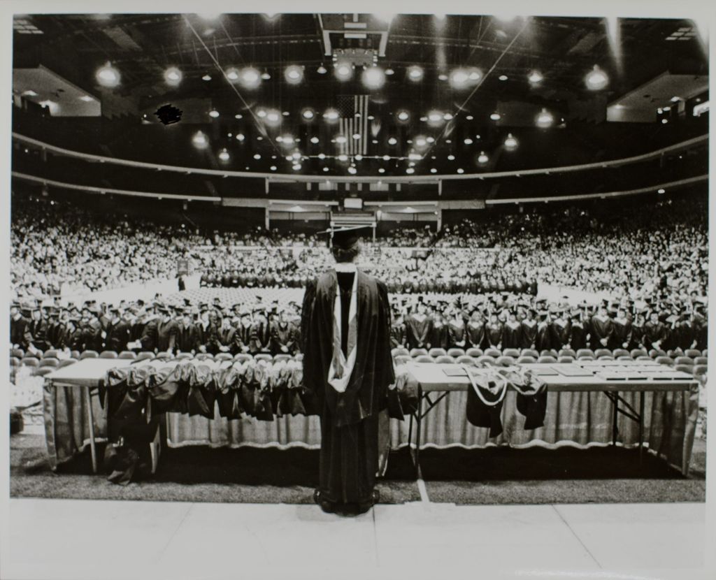 Miniature of View of the audience from the stage at the graduation ceremony