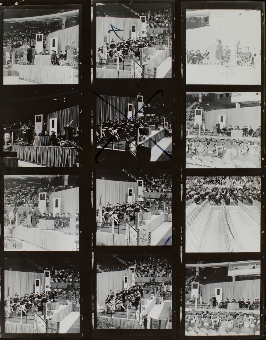 Multiple images of the graduation ceremony