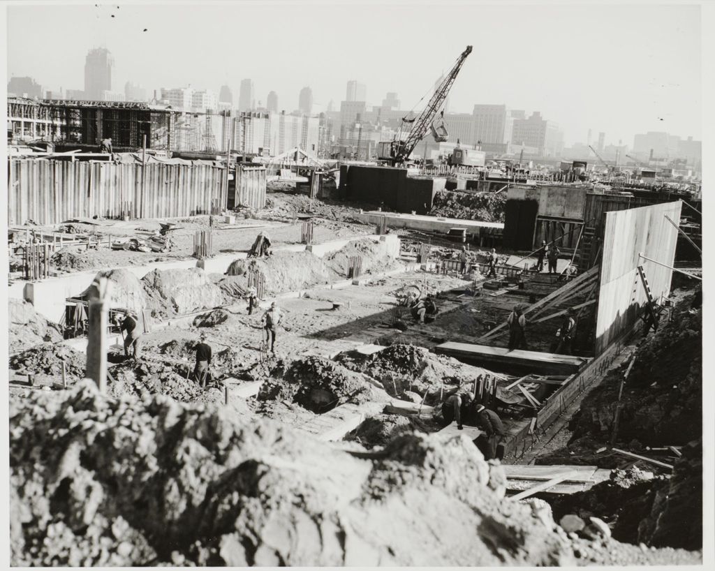 Miniature of Construction of east campus. View of foundations