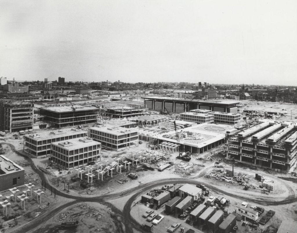 Miniature of Aerial view of the construction of east campus
