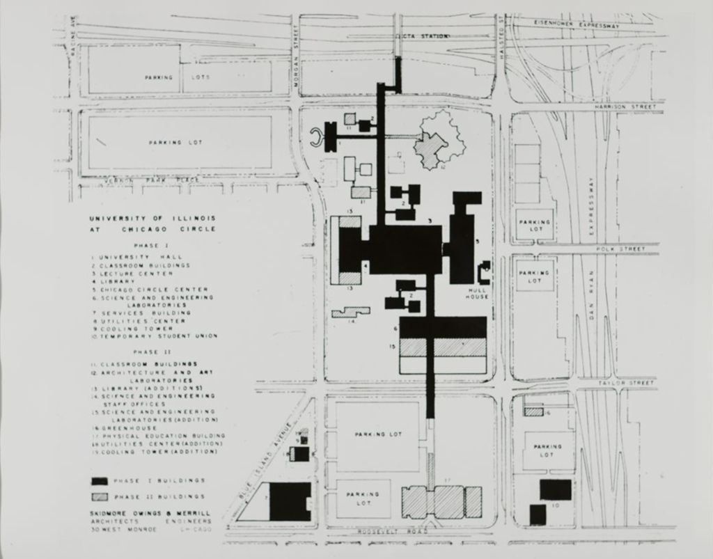 Miniature of Aerial architectural drawing of east campus  Phases 1 and 2