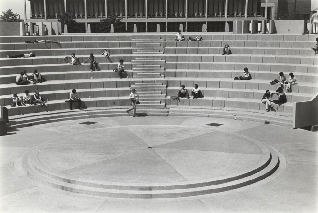 Miniature of Students sitting in the Great Court/Forum