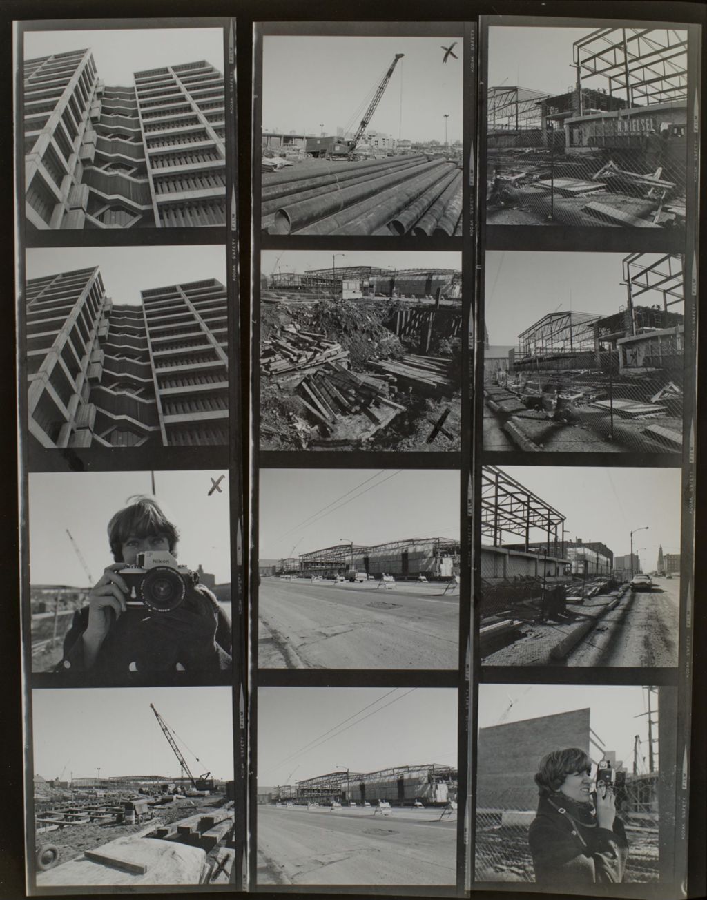 Miniature of Contact sheet showing construction of the Science and Engineering Offices