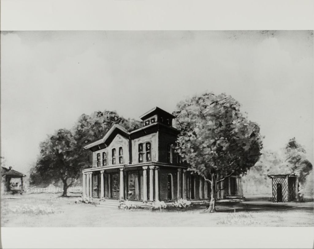 Miniature of Oil painting of the original Hull-House