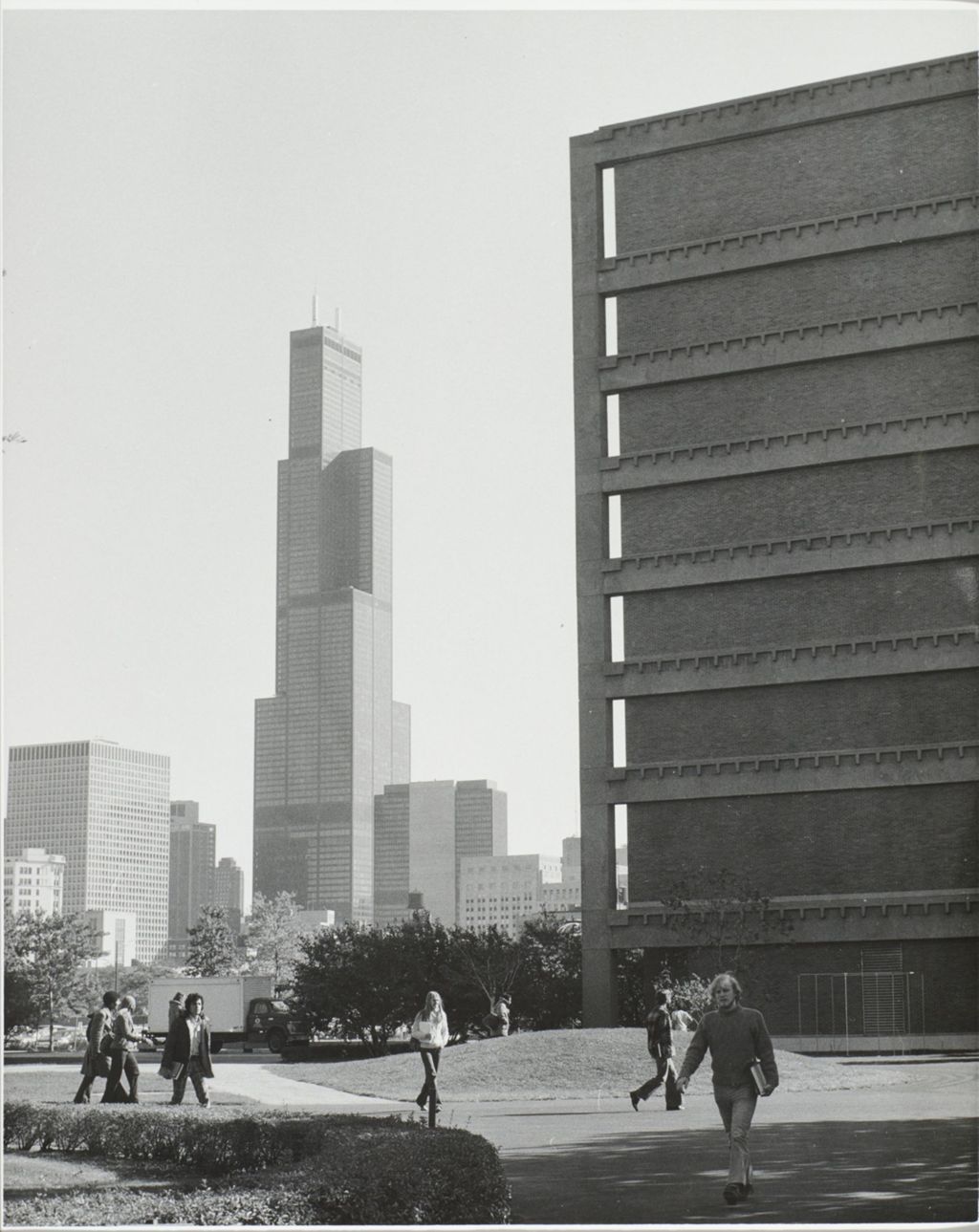 Miniature of UIC campus with Willis (Sears) Tower in the background