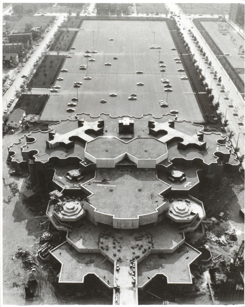 Miniature of Aerial view of construction, Behavioral Sciences building