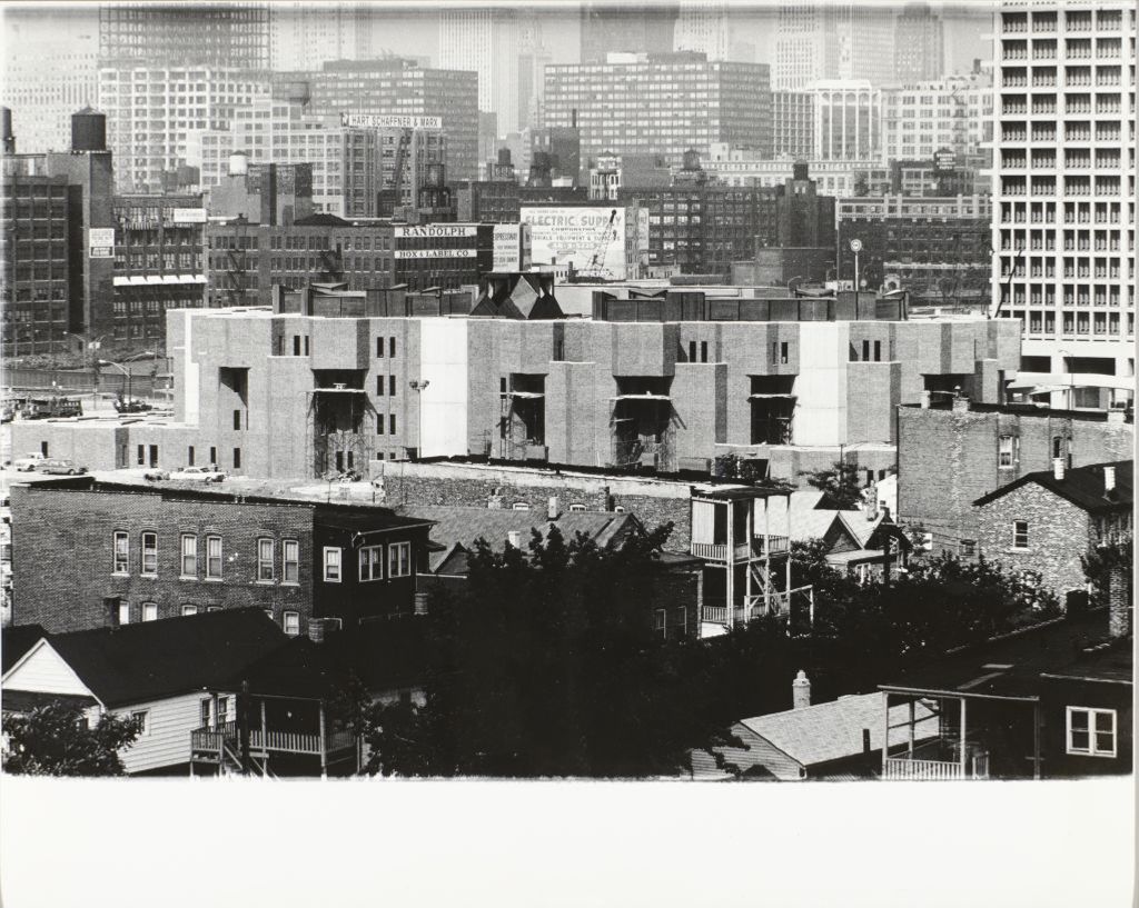 Miniature of Construction of Behavioral Sciences building with cityscape in background