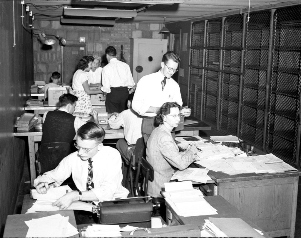 Miniature of College Employees in Registrars Office, University of Illinois Chicago Undergraduate Division