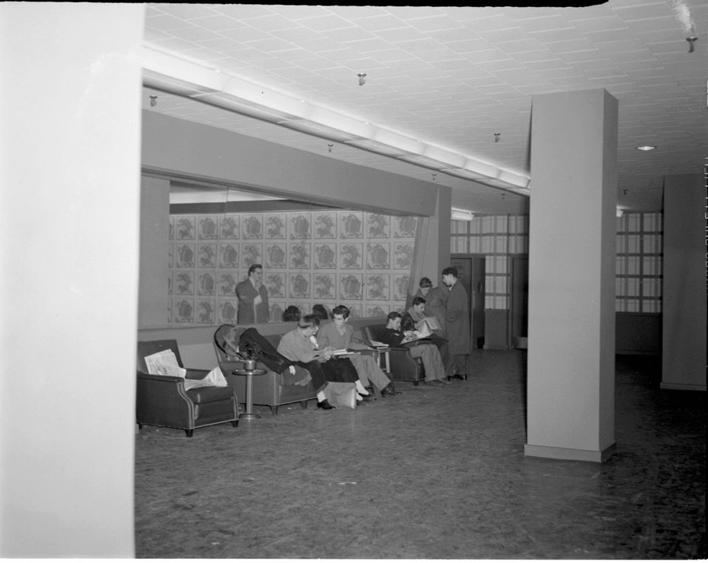 Miniature of Students in Campus Lounge, University of Illinois Chicago Undergraduate Division