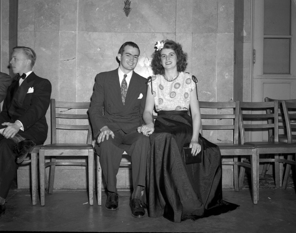 Couple (Faulkner and Wife) at Prom Dance, University of Illinois Chicago Undergraduate Division