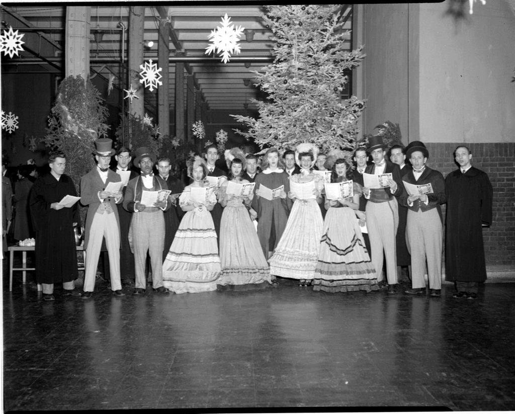 Miniature of Glee Club singing at Christmas Party, University of Illinois Chicago Undergraduate Division