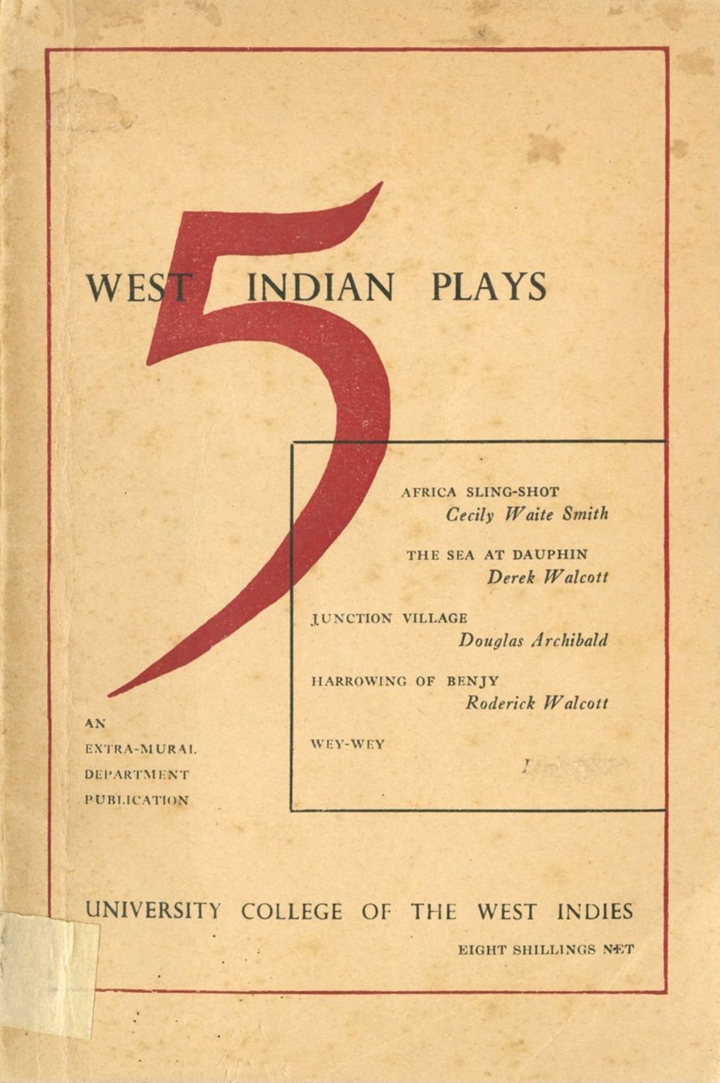 Miniature of 5 West Indian plays (front cover)