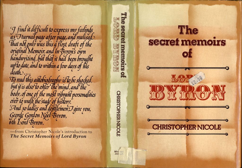 The secret memoirs of Lord Byron: [a novel]