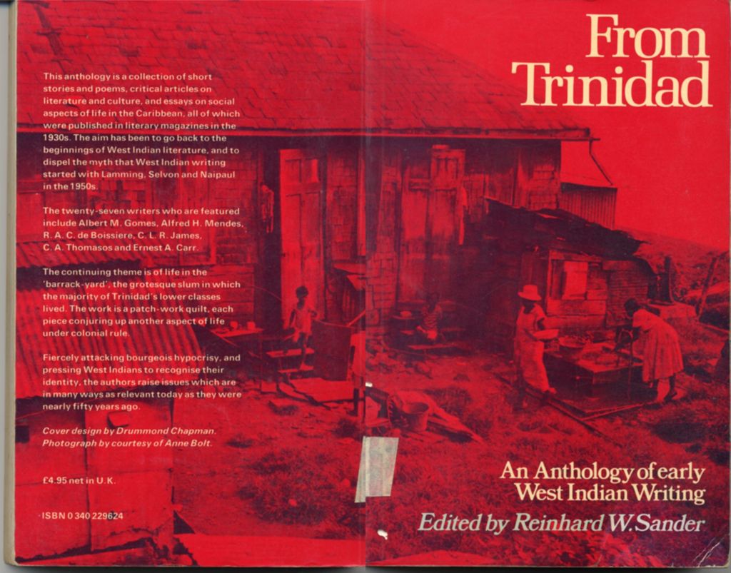 From Trinidad: an anthology of early West Indian writing