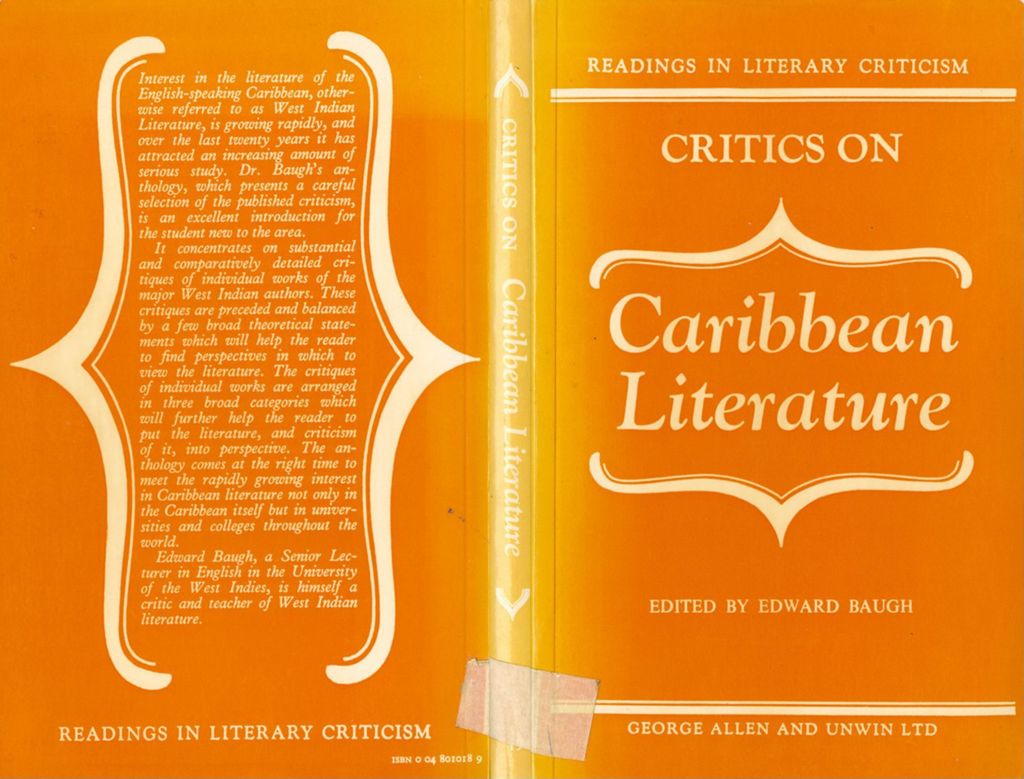 Critics on Caribbean literature: readings in literary criticism