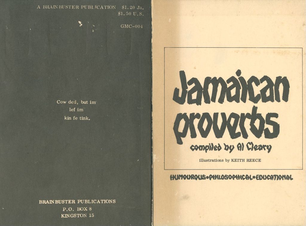 Miniature of Jamaican proverbs: humourous, philosophical, educational