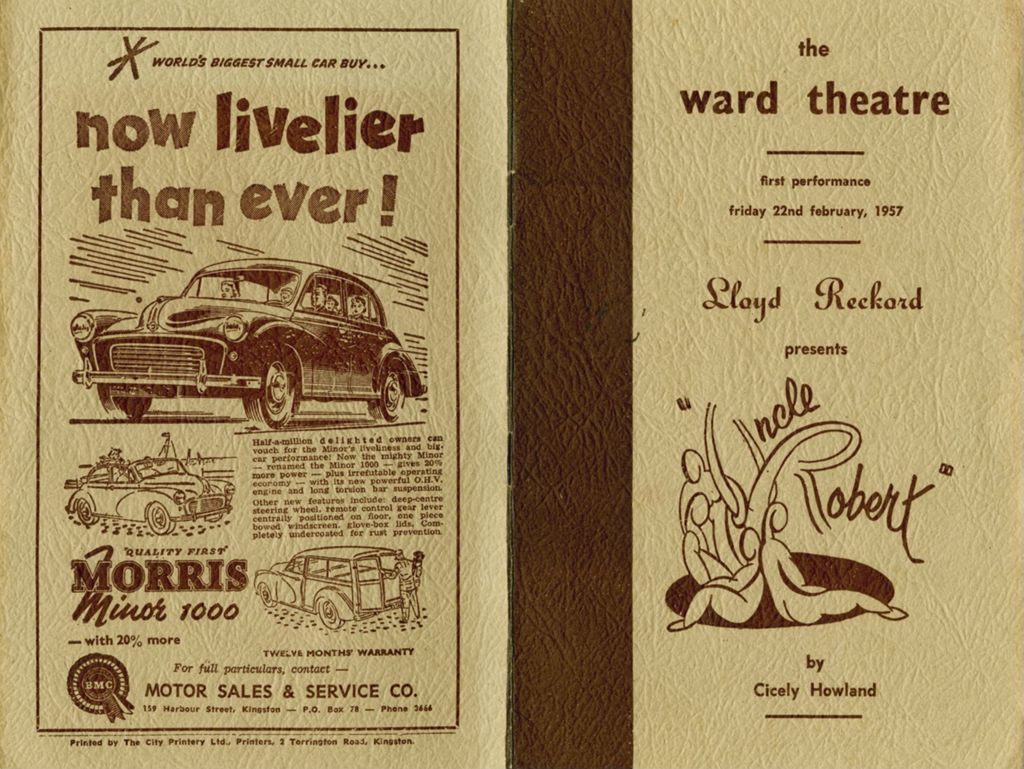 The Ward Theatre, Lloyd Reckord presents Uncle Robert by Cicely Howland