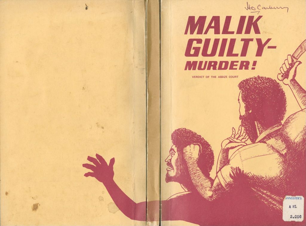 Malik guilty, murder: verdict of the Assize Court