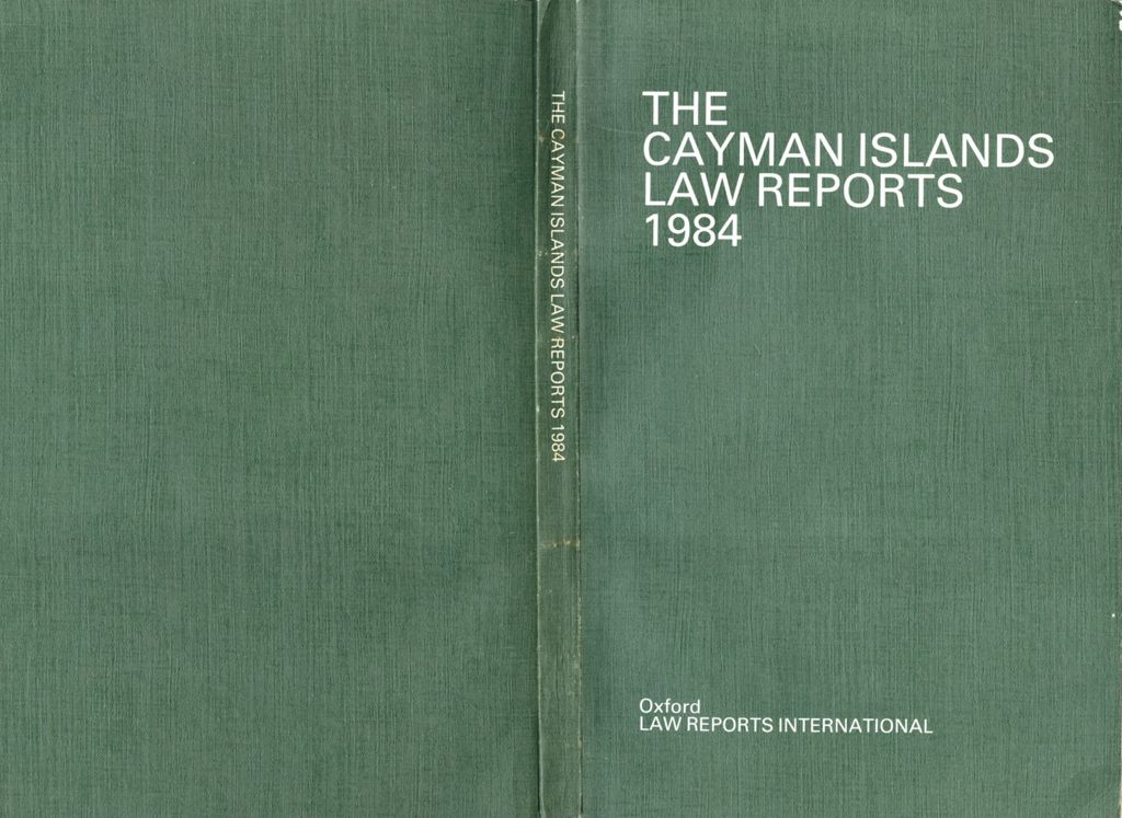 Miniature of The Cayman Islands law reports