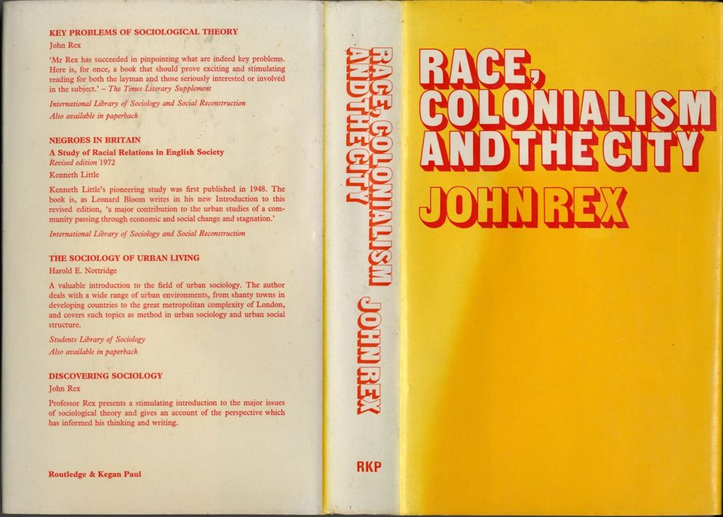 Race, colonialism and the city