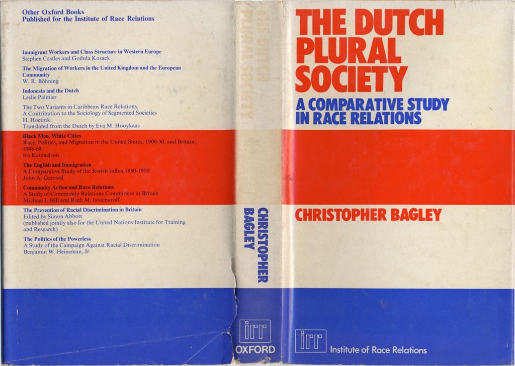 The Dutch plural society: a comparative study in race relations