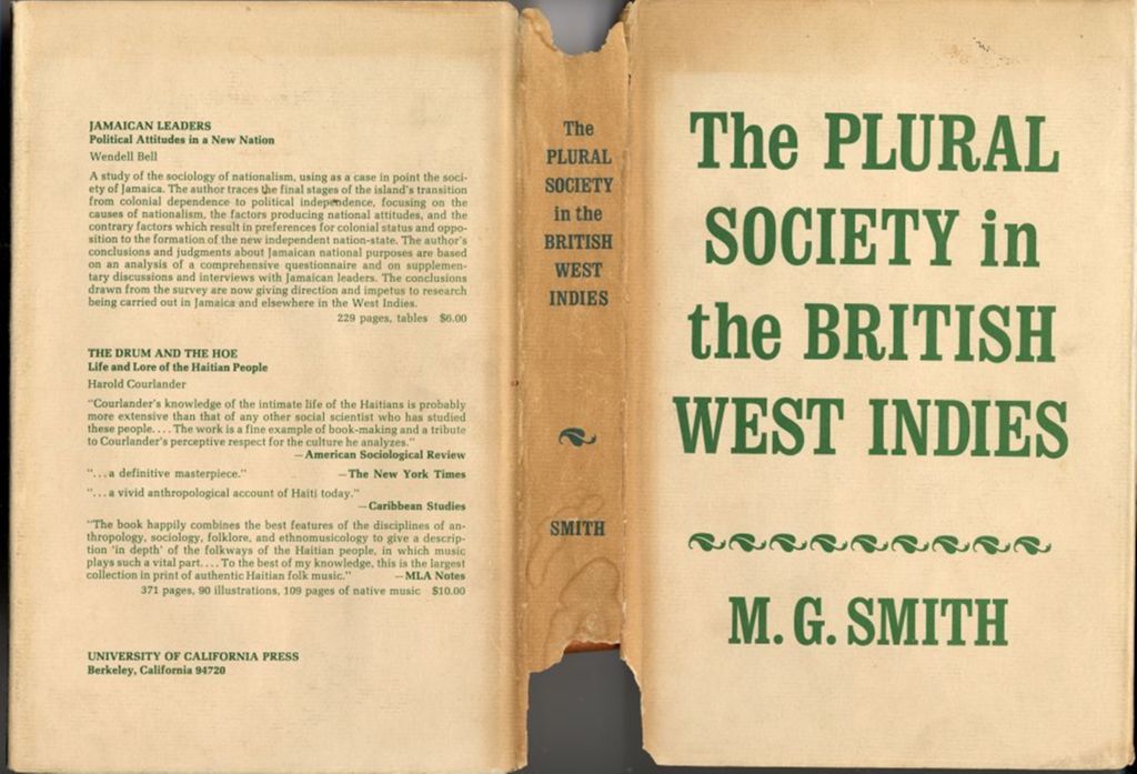 The plural society in the British West Indies