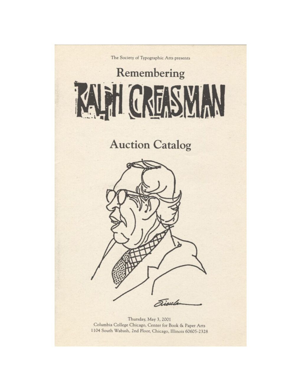Remembering Ralph Creasman Auction Catalog