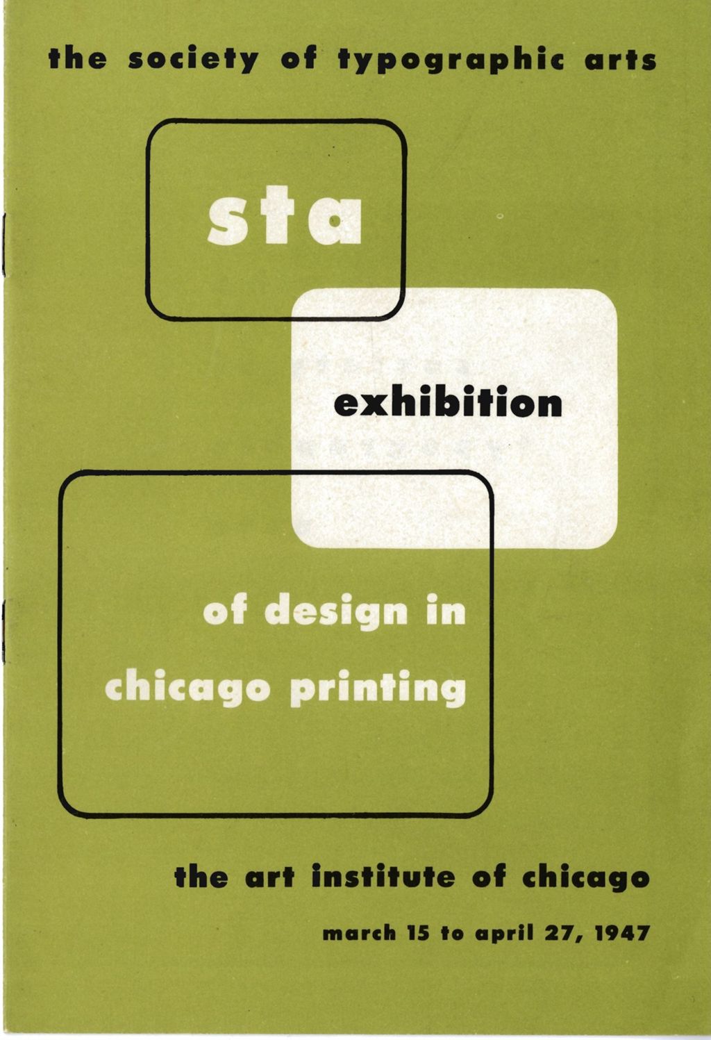 The Society of Typographic Arts 20th Annual Exhibition of Design in Chicago Printing