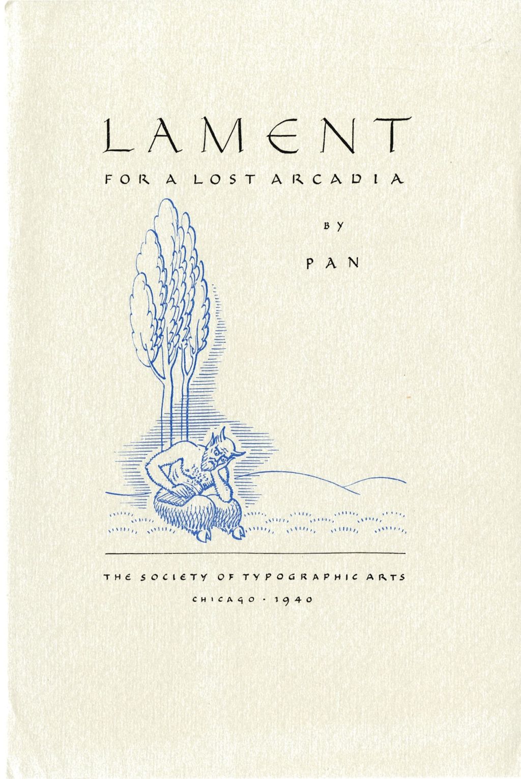 Miniature of Lament for a Lost Arcadia, Pan