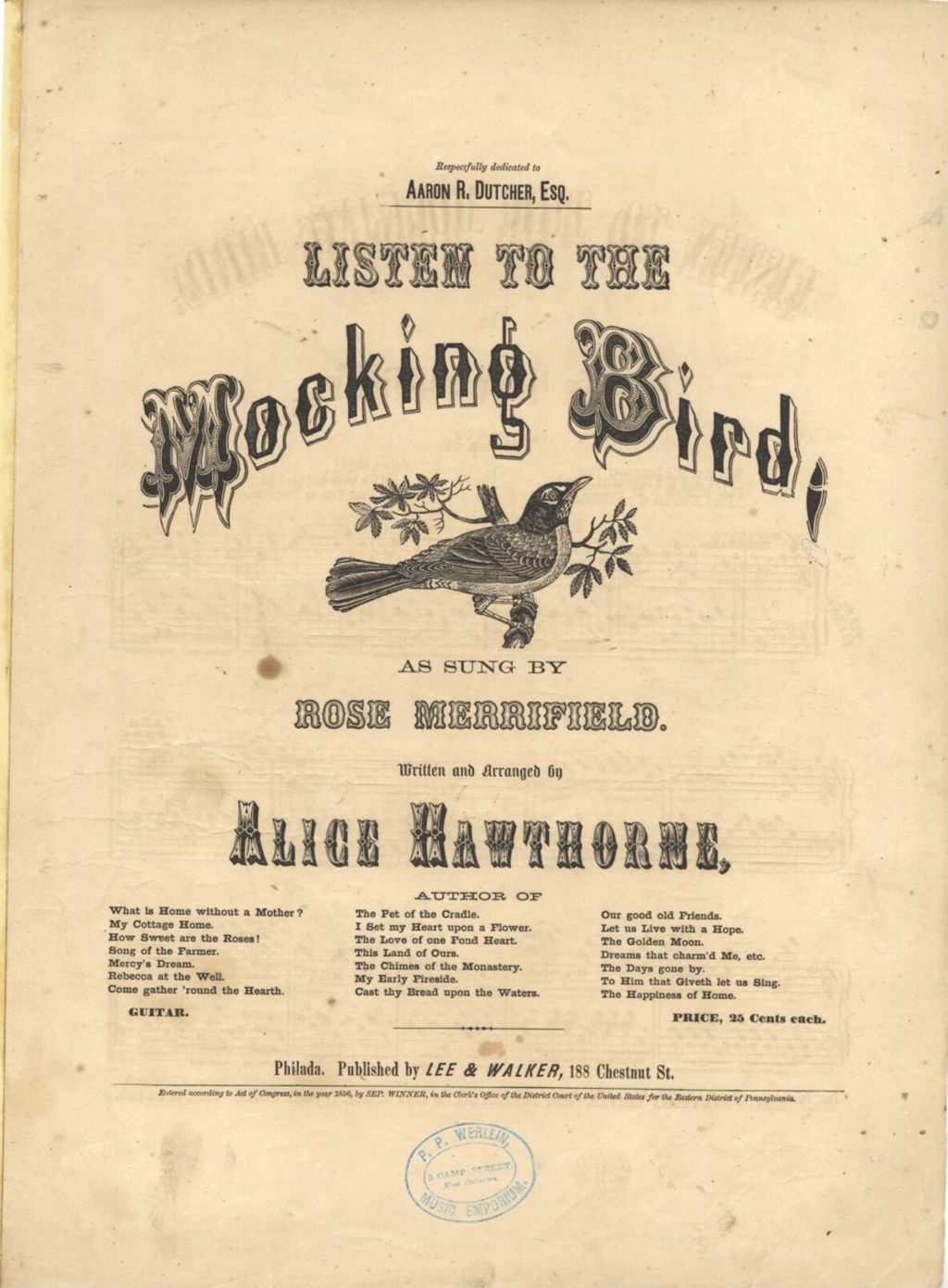 Miniature of Listen To The Mocking Bird