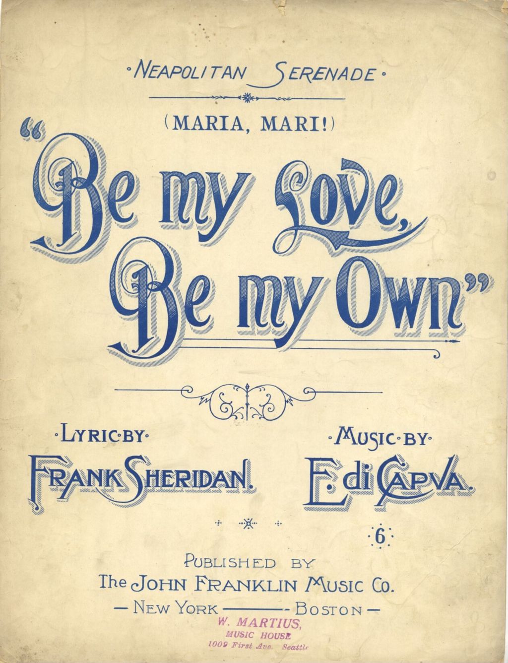 Be My Love, Be My Own (Maria Mari!)