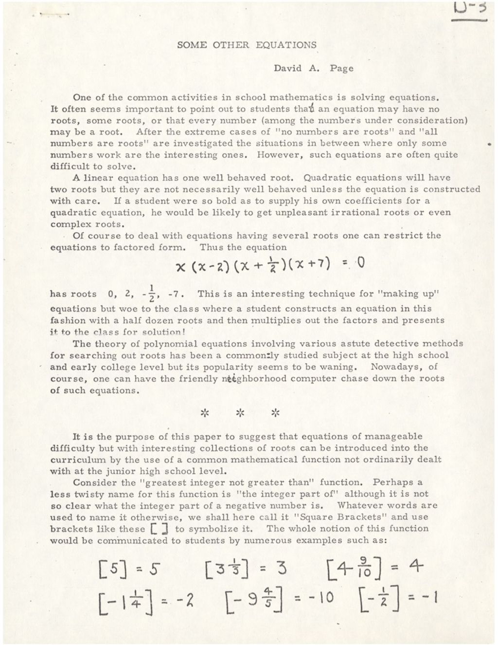 Miniature of Some Other Equations by David A. Page