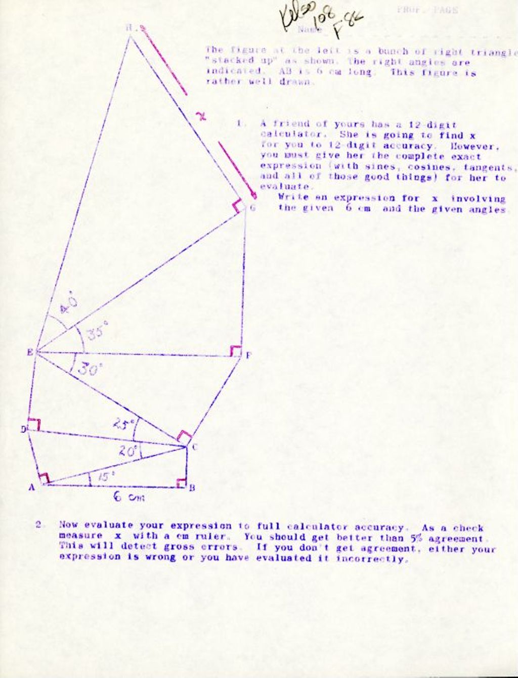 Miniature of 6 Right triangles (Kelso F88)