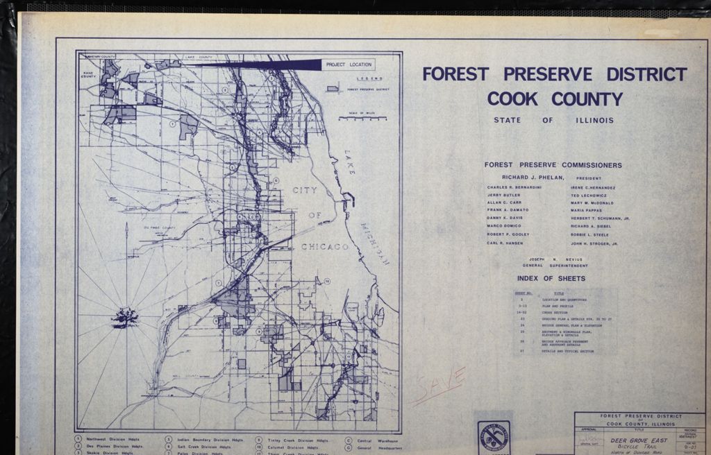 Miniature of Deer Grove East, Bicycle Trail, scale 1 in. = 2.5 miles