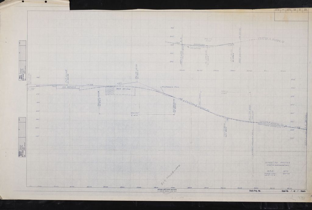 Miniature of Dundee Rd. Profile (East of Northwest Highway), scale:Horiz. 1 in. = 50 ft; Vert. 1 in. = 5 ft