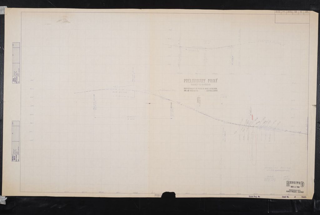 Miniature of Dundee Rd. Profile (East of Northwest Highway), scale:Horiz. 1 in. = 50 ft; Vert. 1 in. = 5 ft