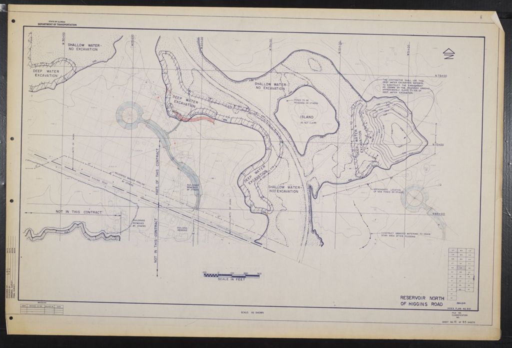 State of Illinois Department of Transportation Division of Waterways Detail Plans for Busse Woods Reservoir Phase 2 Construction Lateral Dams Cook County, scale:"not noted "