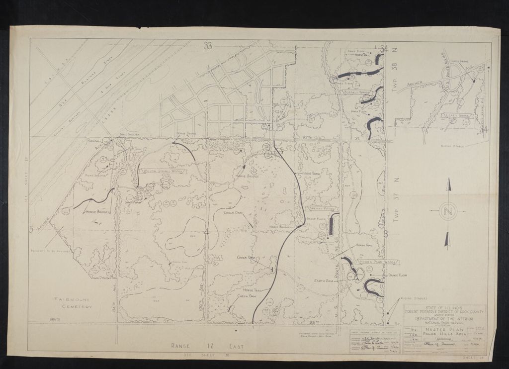 Miniature of Master Plan, scale 1 in. = 400 ft