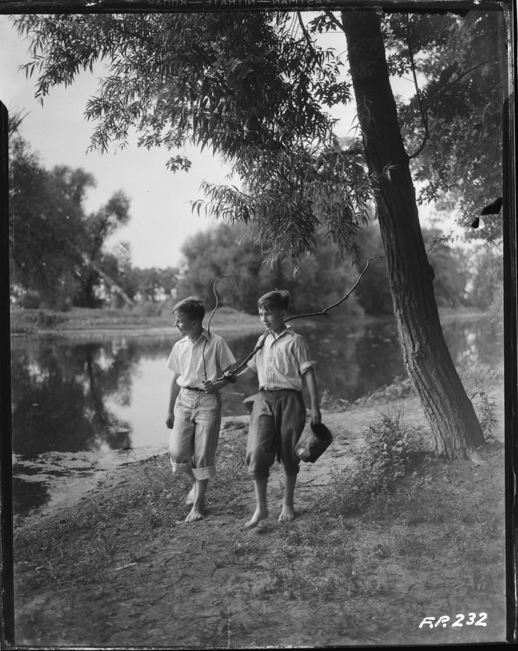 Miniature of Boys Walking with Fishing Poles