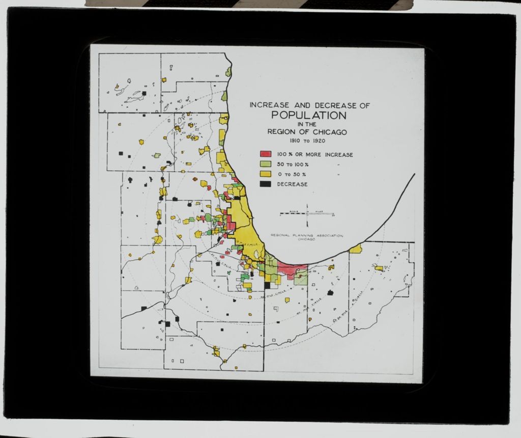 Miniature of Increase and Decrease of Population in the Region of Chicago