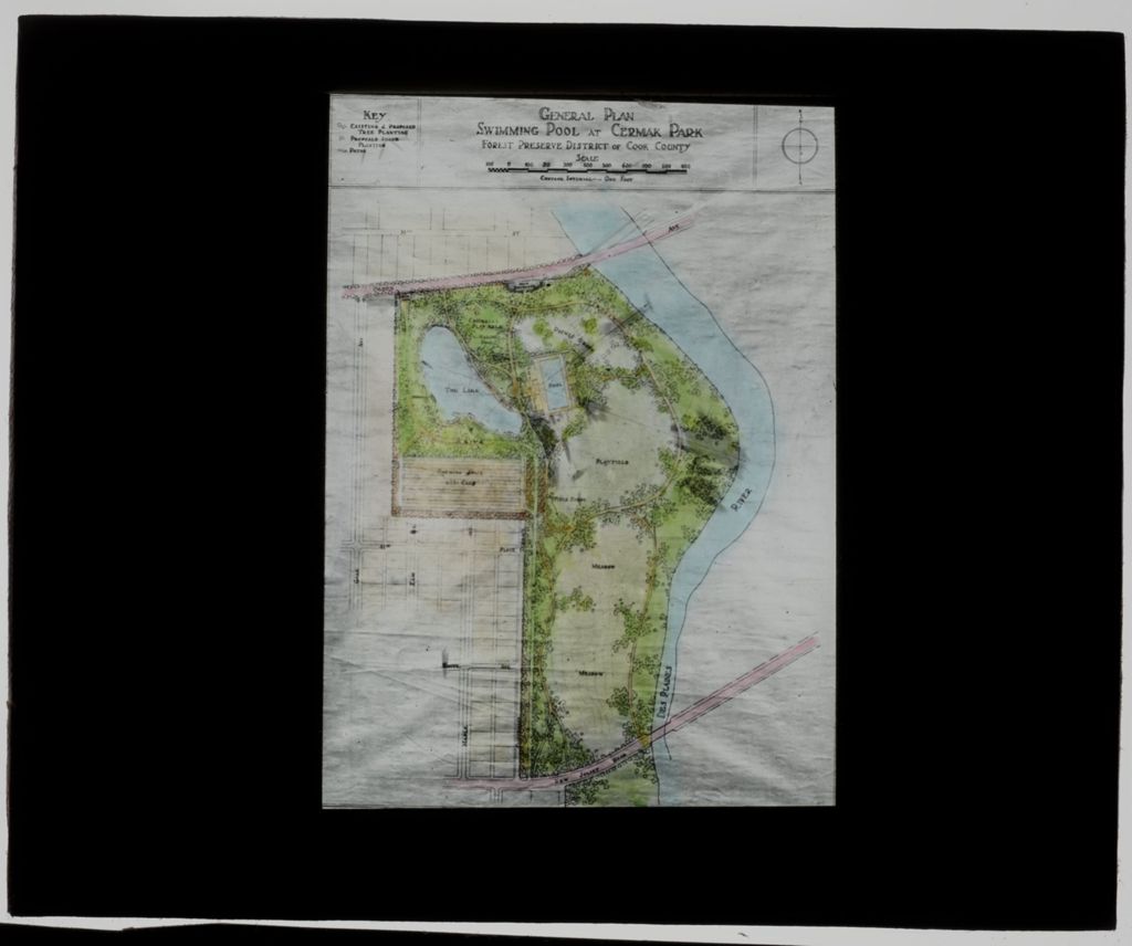 Miniature of Forest Preserve Maps and Foreign Parks: General Plan Swimming Pool at Cermak Park