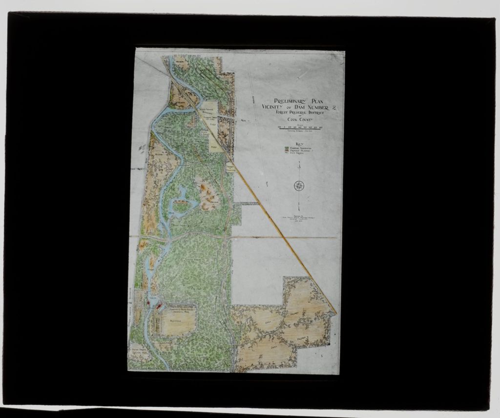 Forest Preserve Maps and Foreign Parks: Preliminary Plan Vicinity of Dam Number 2