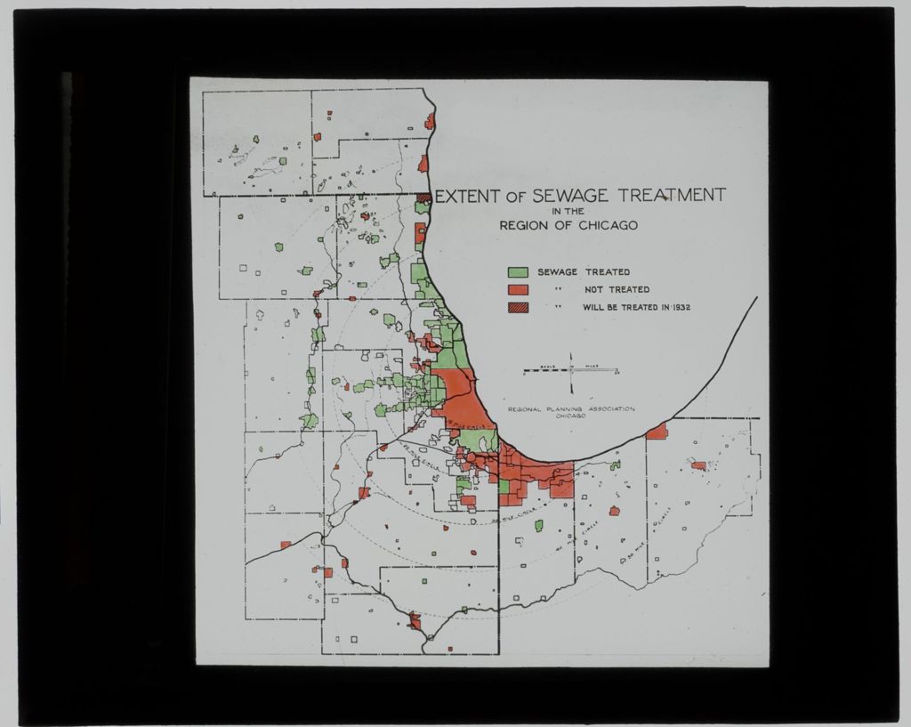 Miniature of Water Supply and Sewage Treatment: Extent of Sewage Treatment in the Region of Chicago