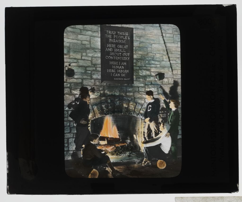 Miniature of Picnics and Recreation Activities - [Young People in Front of Fireplace]
