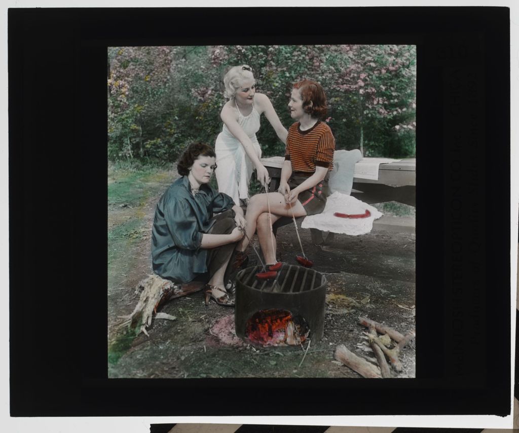 Miniature of Picnics and Recreation Activities - Women by Campfire