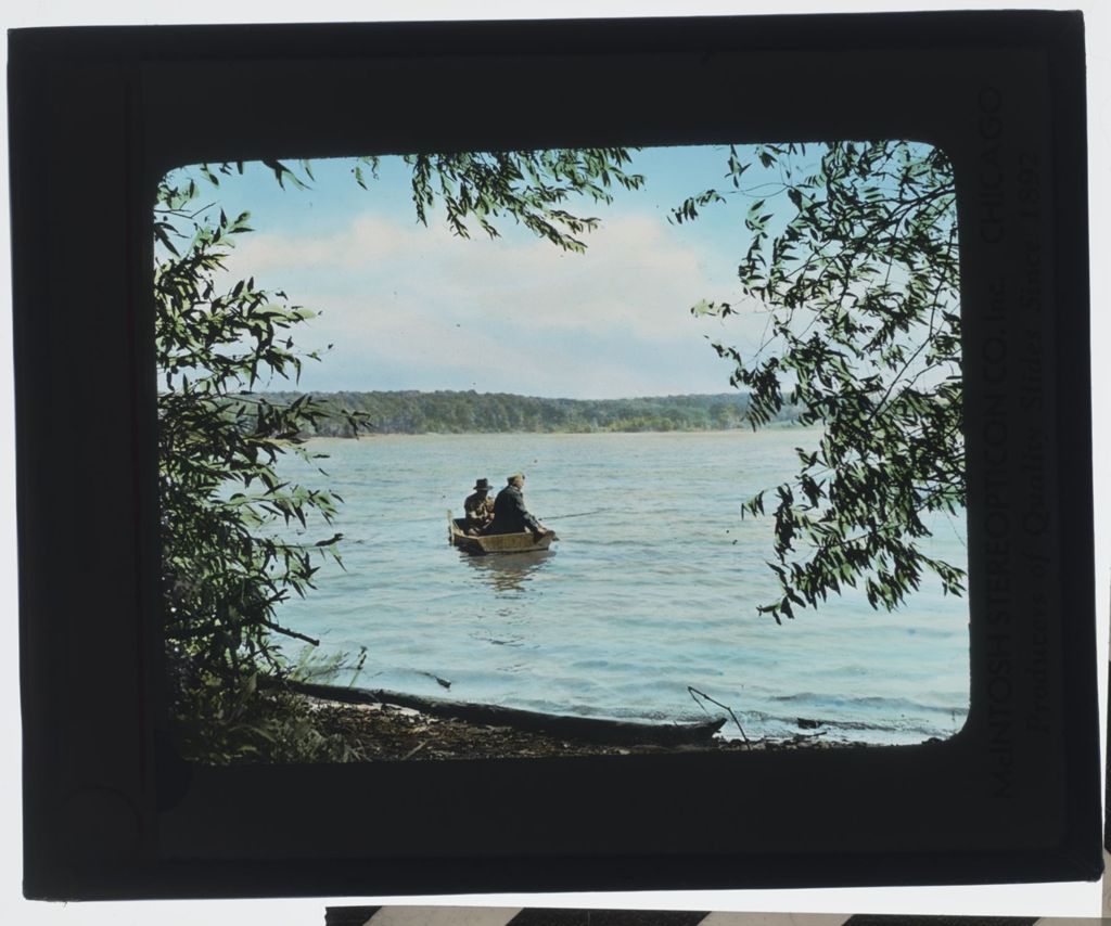 Miniature of Maple Lakes, 2 People in Rowboat