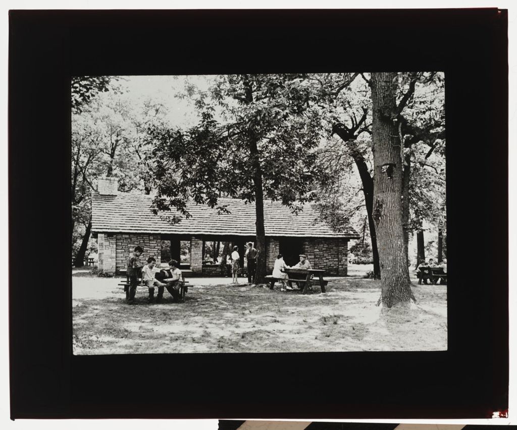Miniature of Forest Preserve District Day Camp, People Outside Building