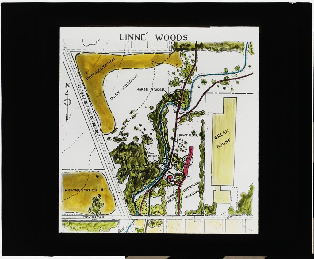 Miniature of Map, Linne Woods