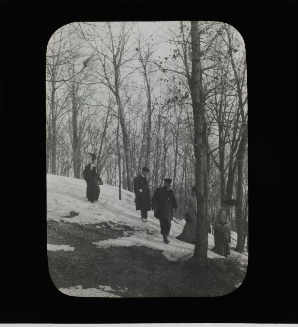 Miniature of Forest in Winter With People